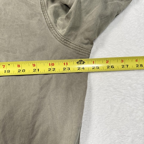 Lucky Brand Shirt Mens Extra Large Olive Green Saturday Stretch Western Snap - Picture 6 of 8